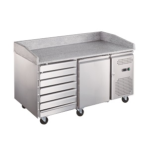 Стол холодильный (для пиццы) Hurakan HKN-PZG2-16, камень